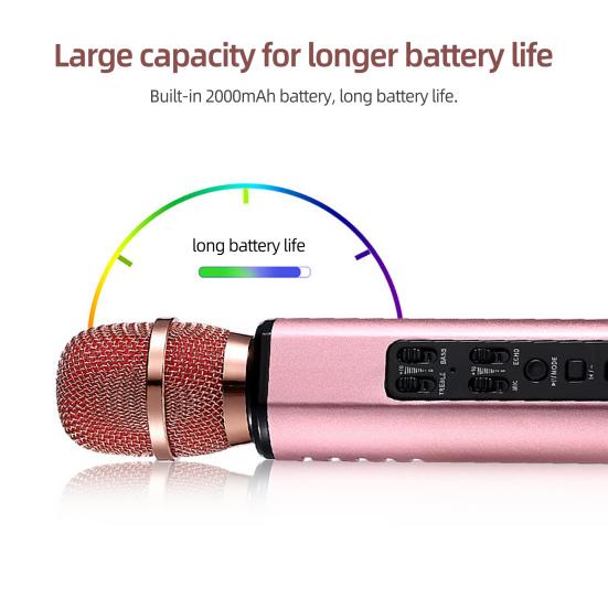 K6 Wireless Microphone Noise Cancelling Sensitive High Fidelity Bluetooth-compatible 5 Karaoke Condenser Microphone