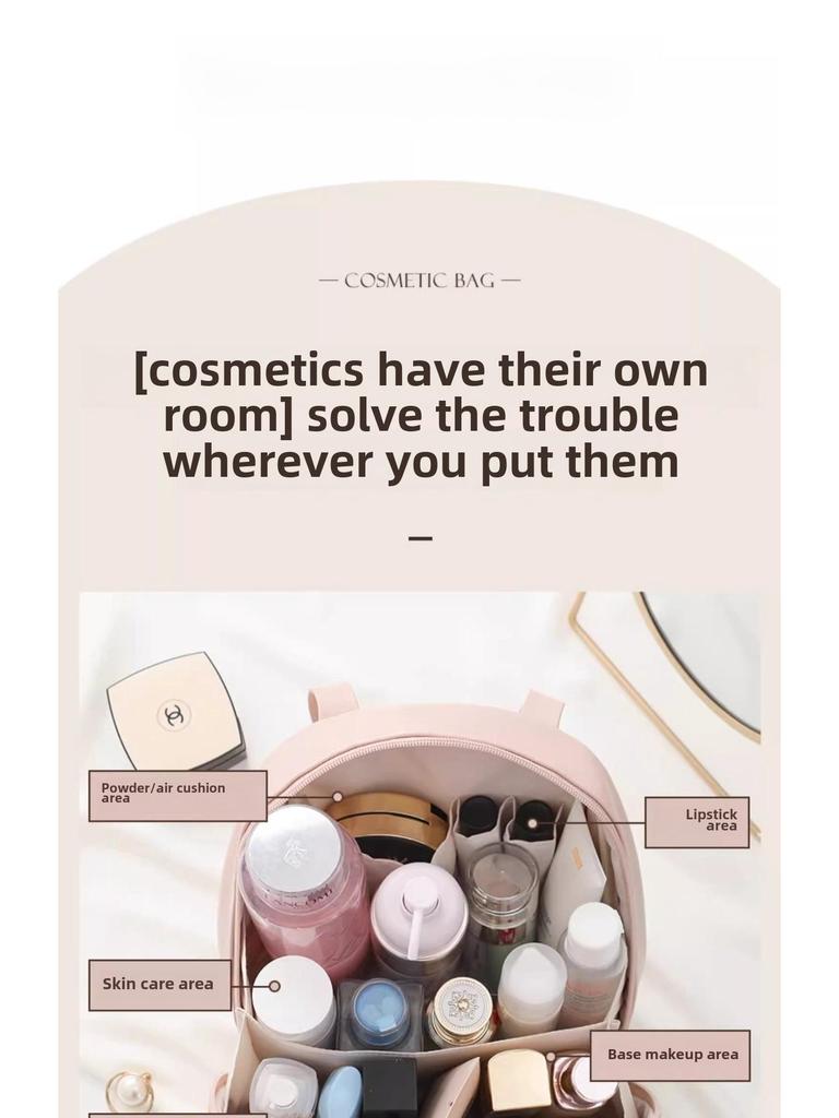 2025 Women's Portable Large-Capacity Cosmetic Travel Bag - High-End Hand-Held Skincare Storage