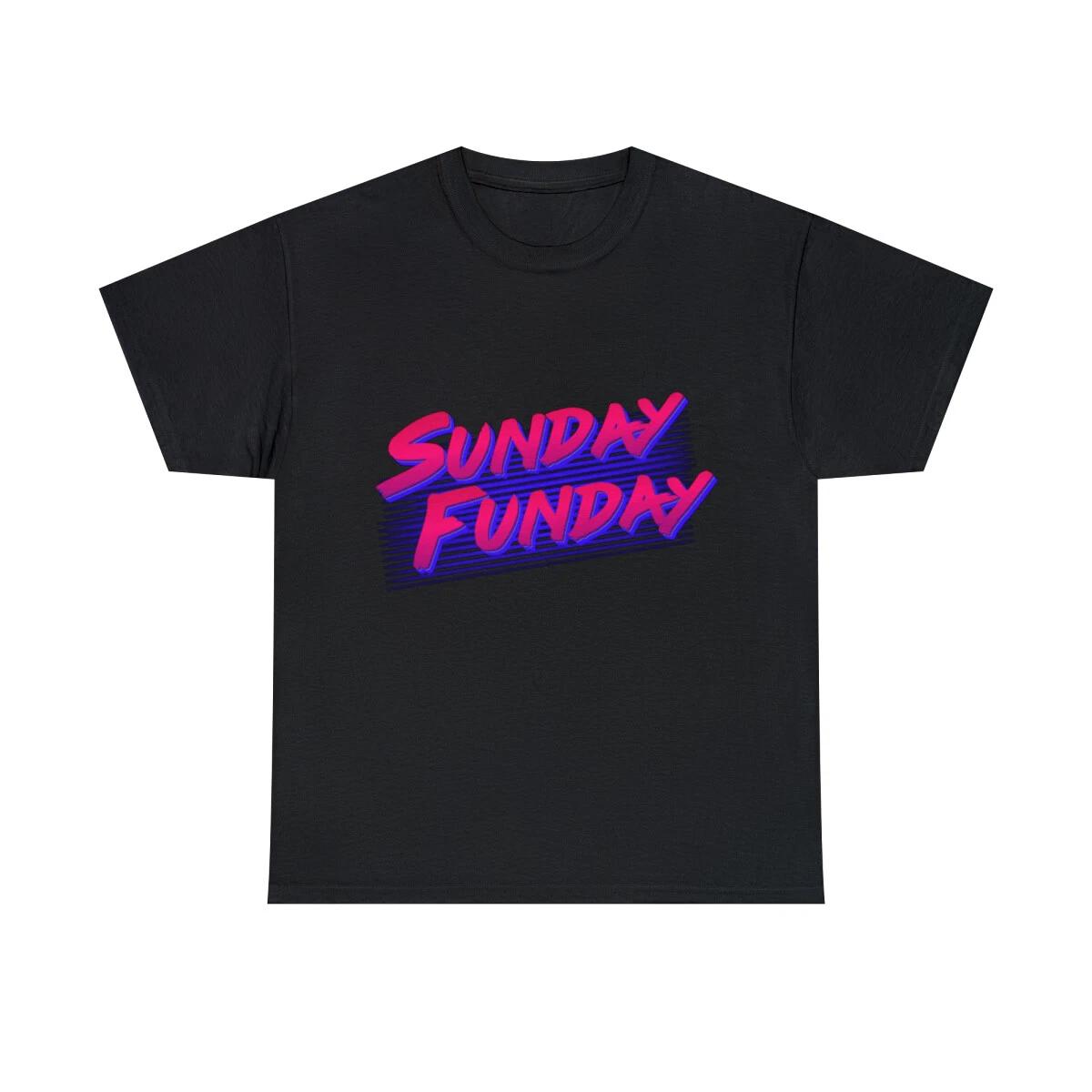 Retro Sunday Funday Graphic Tee Shirt, S-5XL M