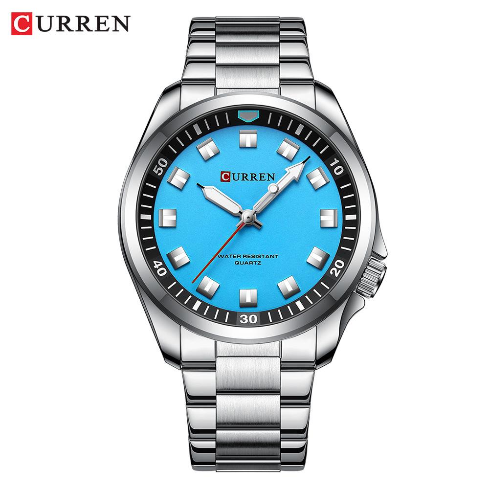 CURREN 8451 Men's Waterproof Business Quartz Watch with Steel Band