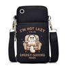 Funny Animals Personality Printing Black Oblique Span Small Bag Multifunctional Casual Portable Mobile Phone Bag