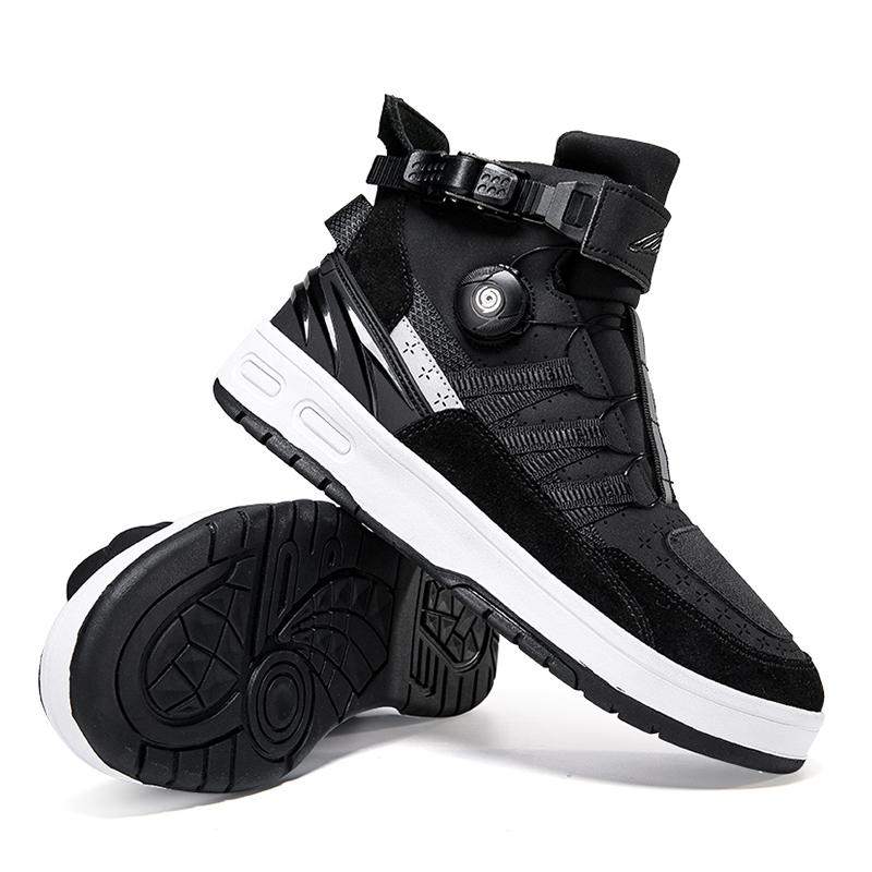 

Motorcycle Shoes for Men Anti Slip Wear-resistant Men s Motos Protective Boots Leather Mesh Breathable Sports Shoes 45