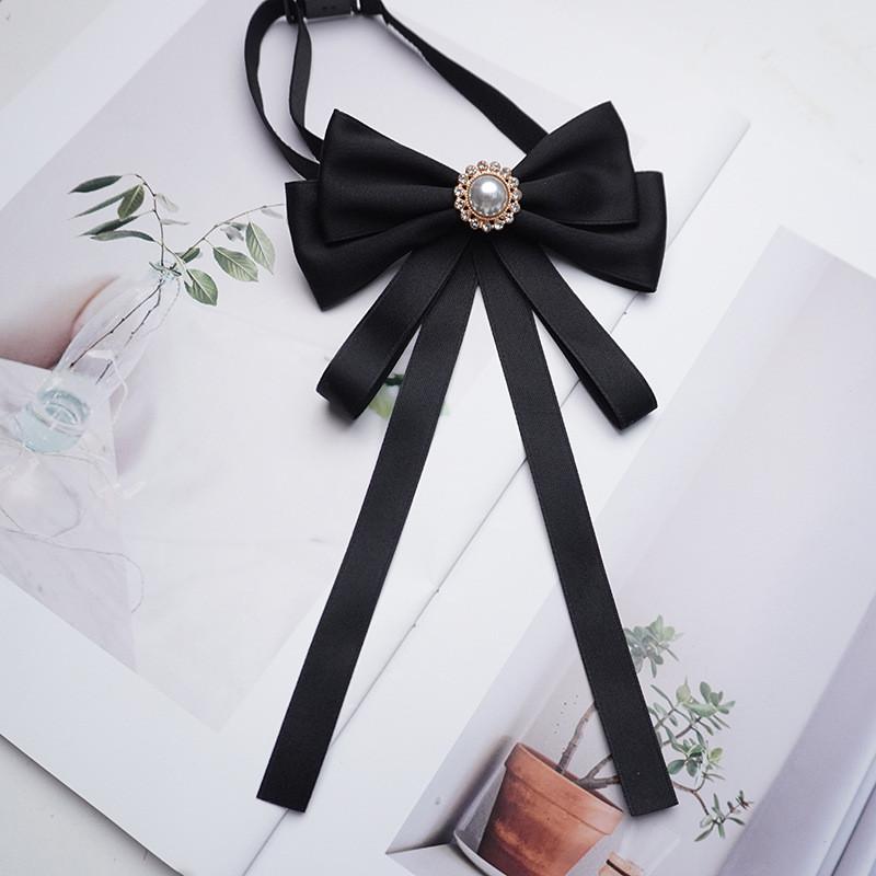 Korean Style Butterfly Bow Brooch With Water Drop Pearls For Elegant Womens Attire