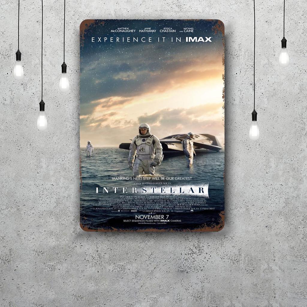 interstellar Decor Vintage Metal Signs Tin Signs Captain Poster Decor for Bar Pub Club Man Cave Wall Decoration