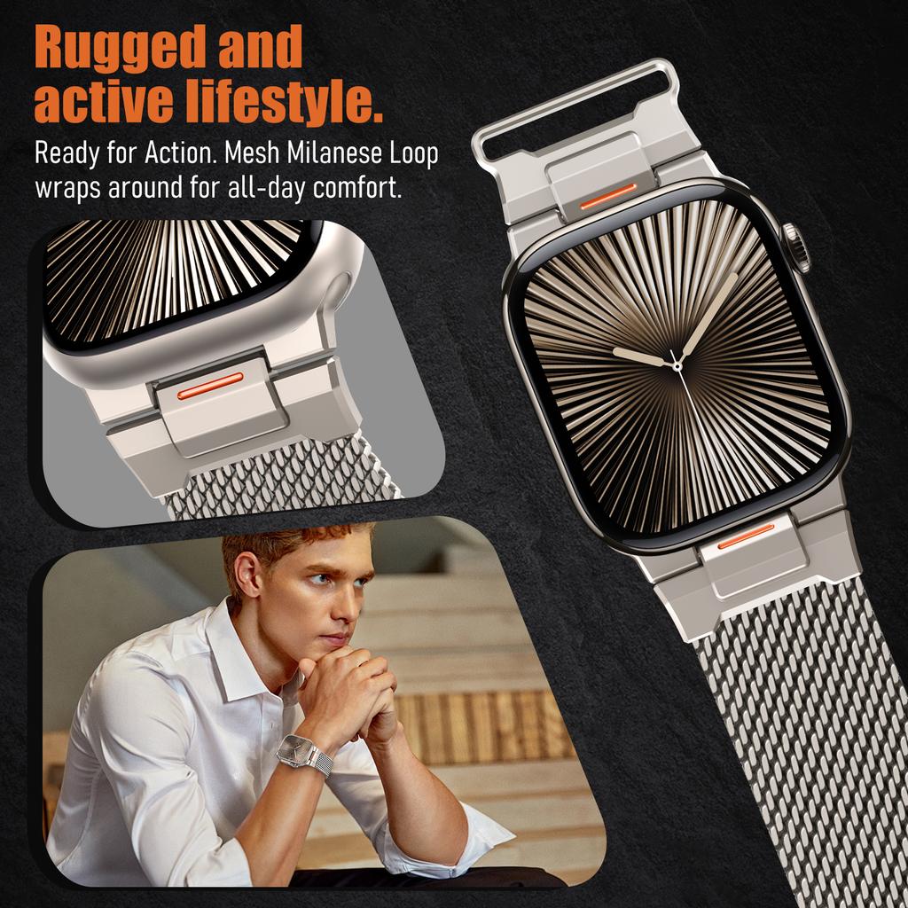 Mailänder Schleife für Apple Watch Ultra 2 Armband 46mm 40mm 44mm 45mm 49mm 42mm 38mm 41mm Armband iWatch Serie 10 SE 9 8 7 6 3 Armband