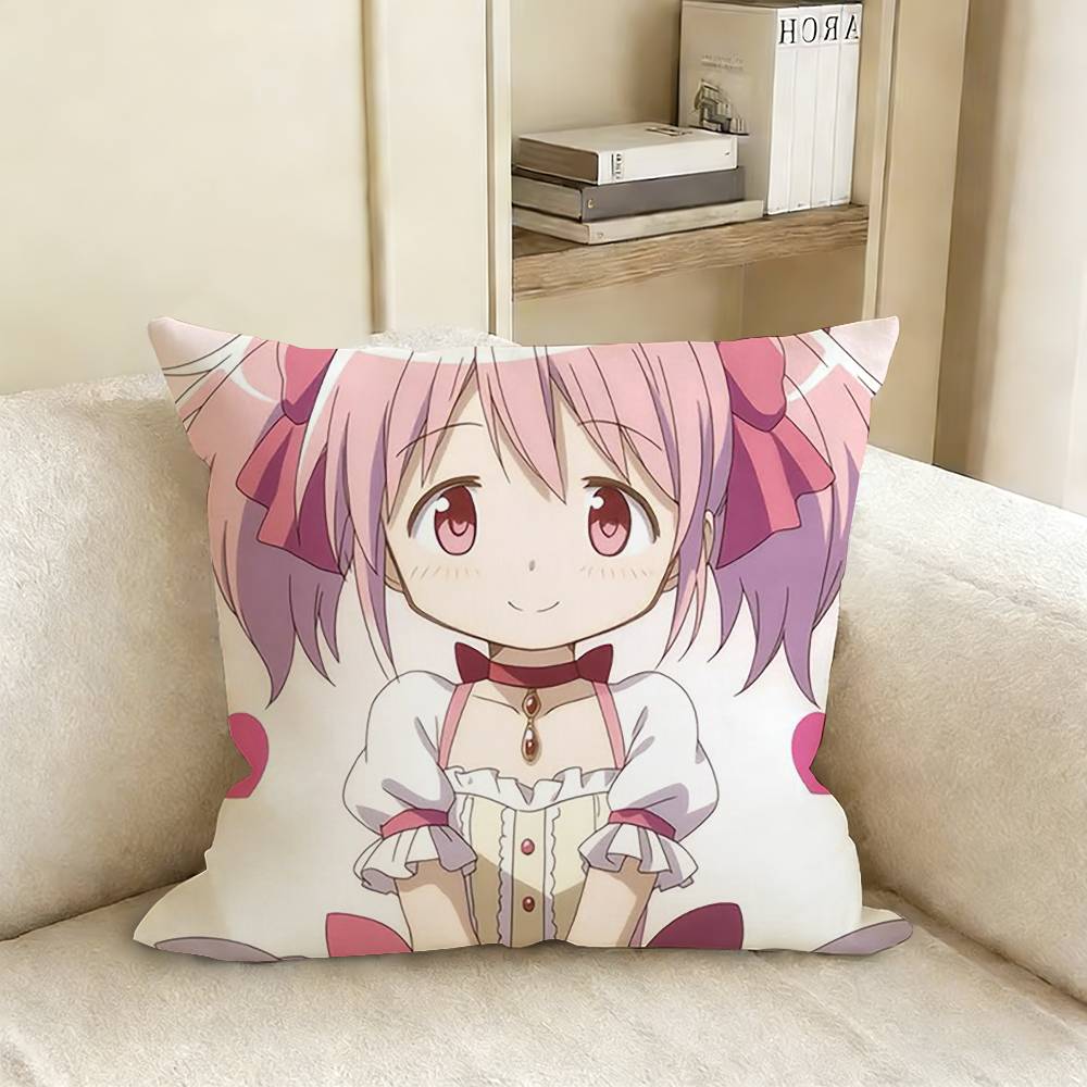 PPuella MMagi Madoka MMagica Pillow Case Living Room Sofa Cushion Cover Suitable For Home Bedroom Room Decoration
