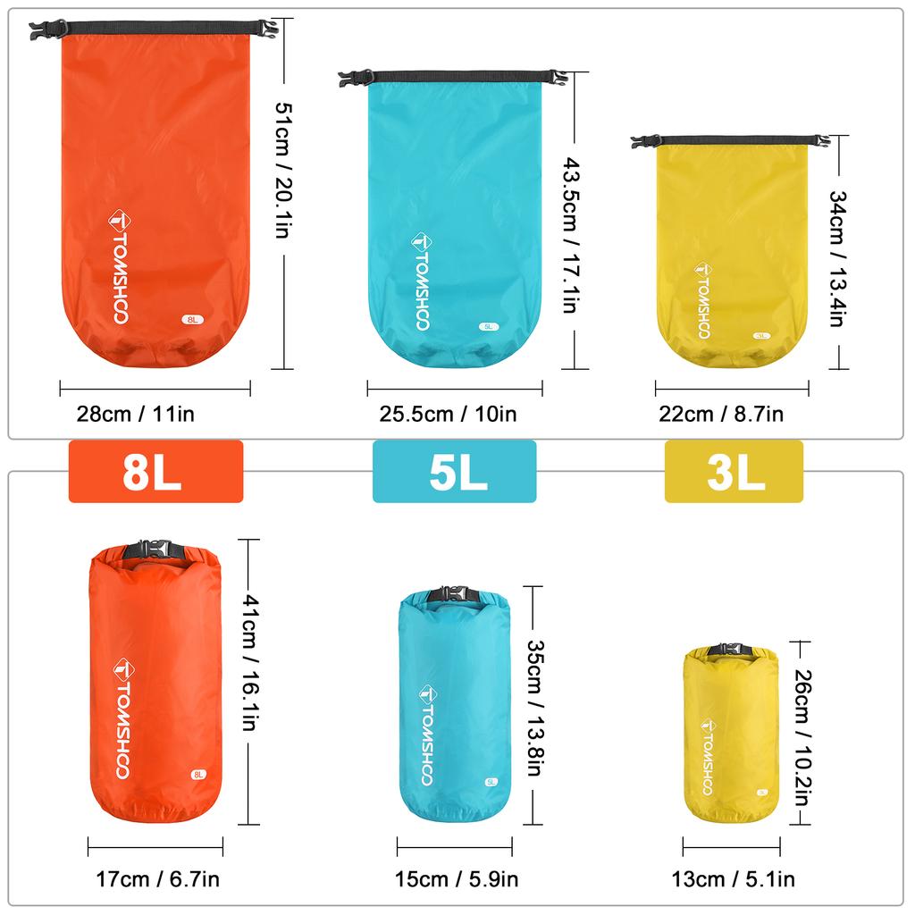 Dry Sacks Outdoor Rafting Moisture Resistant Waterproof Storage Bag for Boating Canoeing Swimming