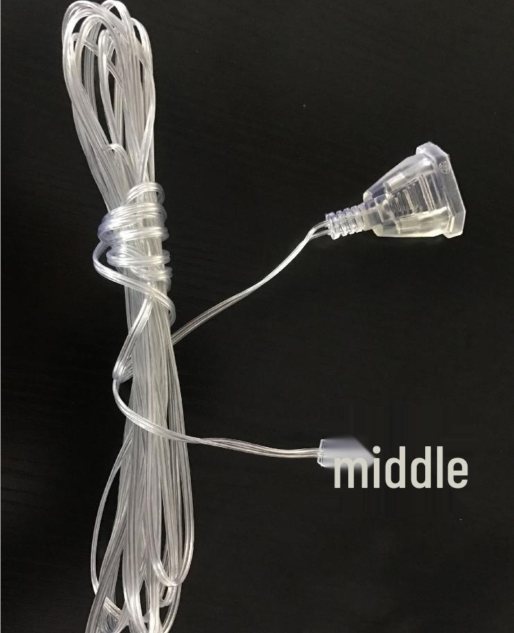 LED Icicle Curtain Lights with Male-Female Connectors and Accessories