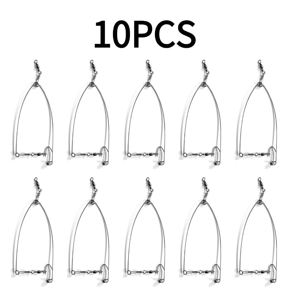 NEW 5/10PCS Automatic Fishing Hook Trigger Spring Fishhook Bait Catch Spring Fishhook Automatic Fishing Trigger Fishing Supplies