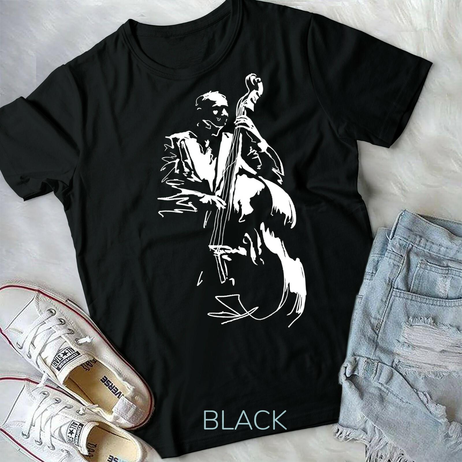 Cool Graphic Jazz Lovers Upright Bass Player T-shirt Unisex T-shirt XXL