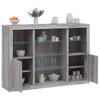 VidaXL Buffets with LED Lights 3 Pcs Sonoma Grey Engineered Wood, Buffet Cabinet, Kitchen Storage Furniture, Furniture 3209133