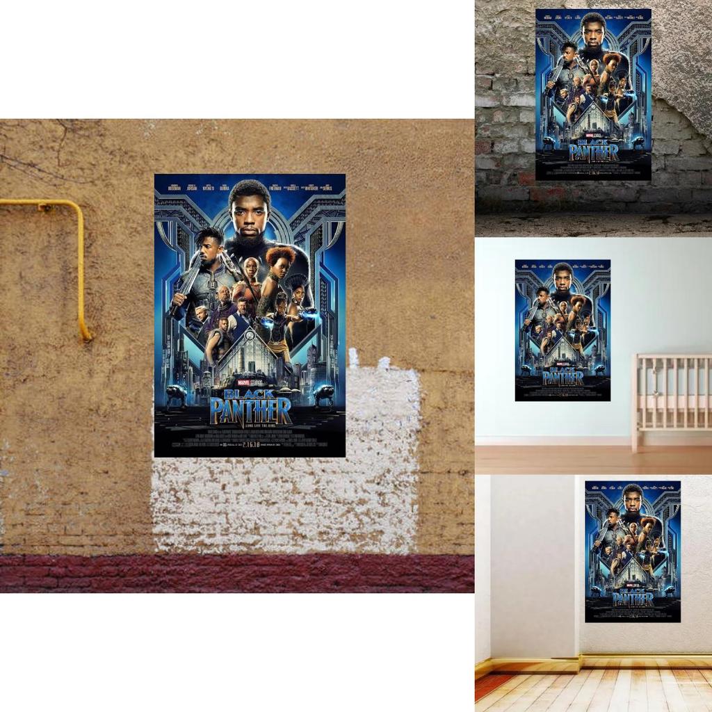 Elegant 2 Poster Framed Sci-fi Hero Wall Art For Living Room Bedroom Decor