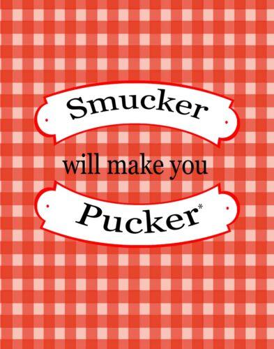 TIN SIGN Smucker Pucker  Jelly Art Deco Garage Wall DecorAluminum 20x30cm（7.8x11.8inch）