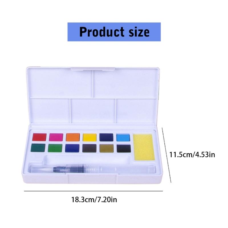 12/18/24/36/48 Colors Travel Water Color Kits Watercolor Paint Set Solid Watercolor Painting Pigment Drawing Supplies