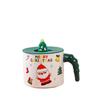 Creative Santa Claus Mug with Lid Cute Mug  Cartoon Christmas Ceramic Mug Gift