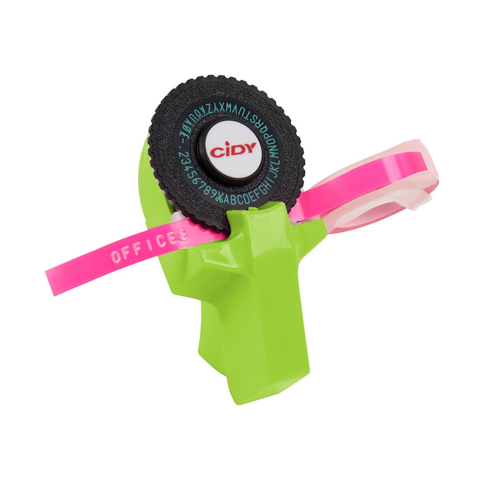 

Мини портативный ручной производитель этикеток DIY 3D тиснение принтер для печати этикеток пишущая машинка с пластиком ПВХ зелёный