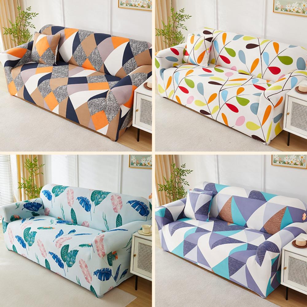 Elastic Printed Sofa Cover Universal Stretchable Slipcouch Protector Furniture Protector
