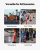 VEVOR 6 Pack Traffic Delineator Posts, 1140 Mm Traffic Safety Cones with Fillable Base and Reflective Strips
