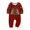 Family Matching Christmas Print Long Sleeve Pajama Set with Pants Loungewear for Adults and Kids