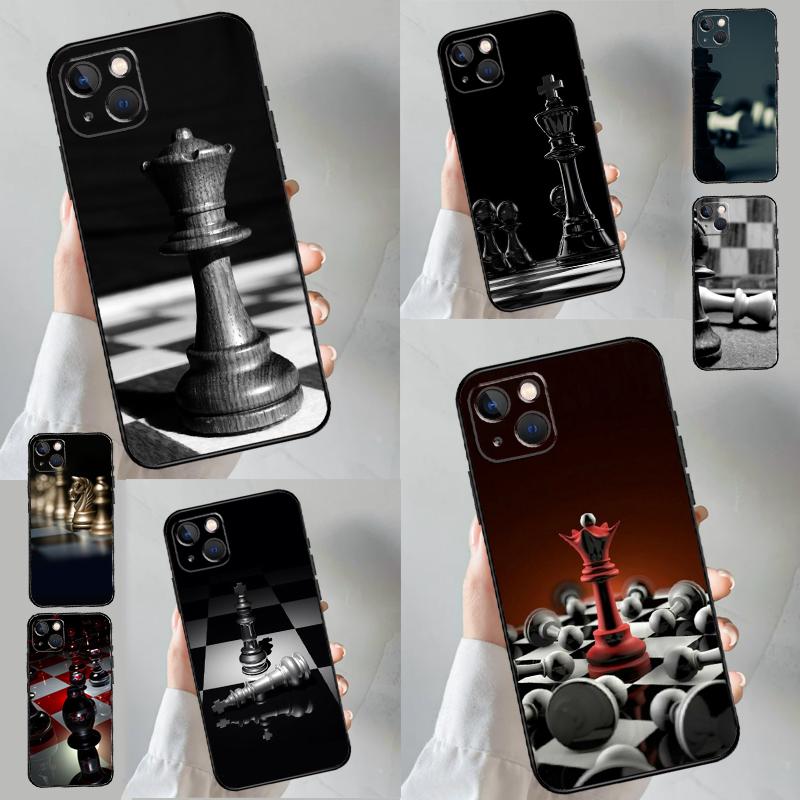 Chess Pieces Phone Case For iPhone 17 16 15 14 13 11 12 Pro Max Mini 15 16 Plus 16e 17 Air Cover Funda