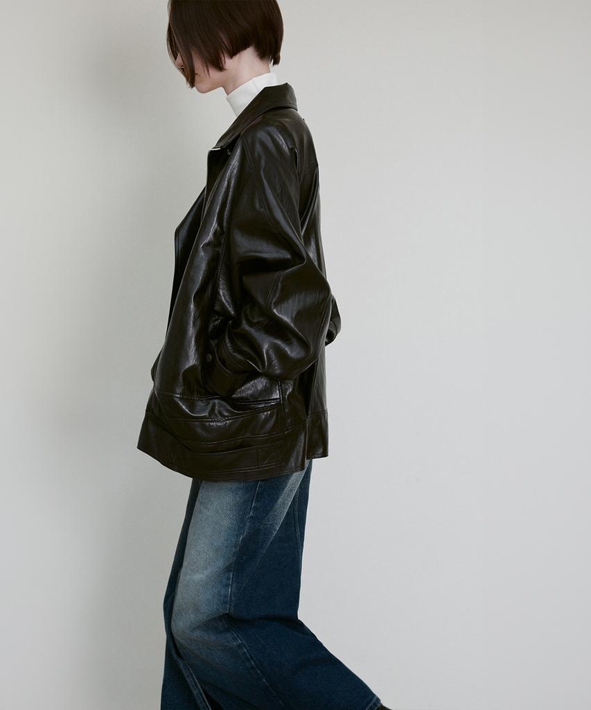 RE RHEE Asymmetric Detail Denim Skirt