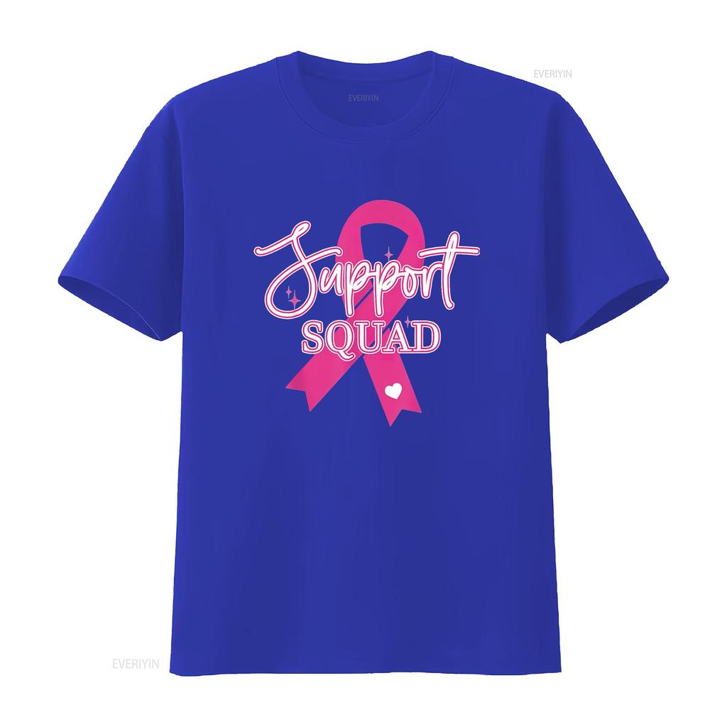 Womens Support Squad Breast Cancer T Shirt Black vintage Washed streetwear Top For Everyday Wear graphic Unisex fashion homme