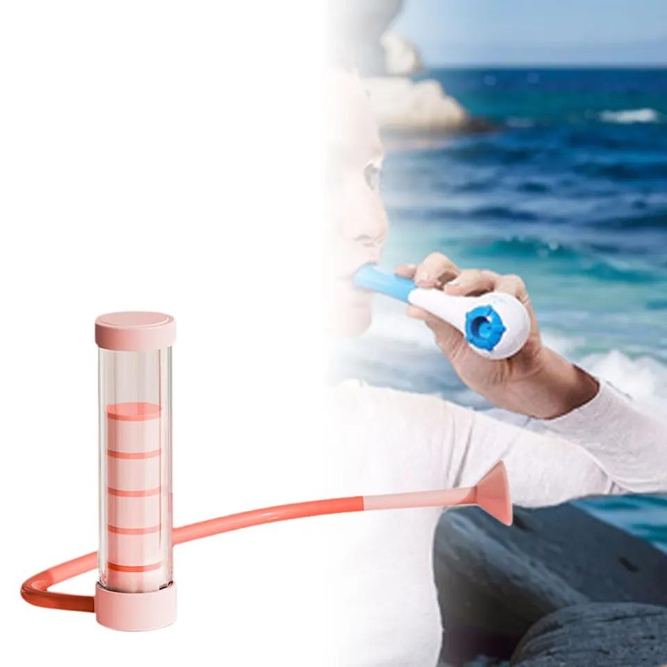 Breathing Exercise Device Portable Deep Breathing Trainer Lung Trainer for Enhanced Strength and Endurance Swimming