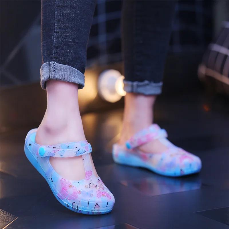 Brand Casual Slipper Woman Breathable PVC Sandals Plus Size  New Style Summer Jelly Shoes Flat Simple Women Sandals Fashion