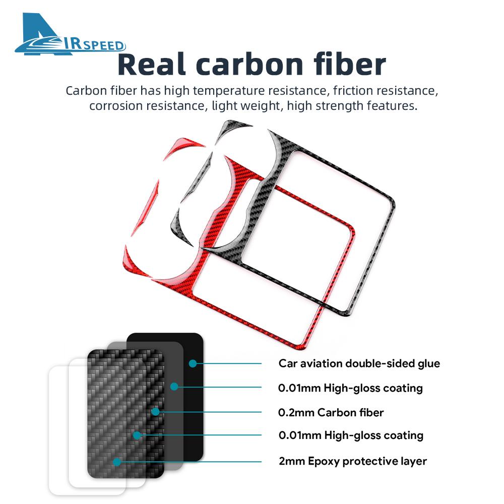 Real Soft Carbon Fiber Sticker For Seat Leon 2017 2018 2019 LHD RHD Car Water Cup Holder Panel Trim Interior Accessories