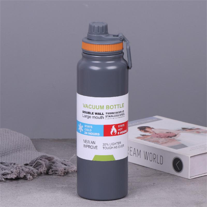 800ML 1000ML Outdoor Thermos Waterkoker Waterfles met Thee Filter 304 Roestvrij Staal Thermische Beker Lekvrije Fles Sport