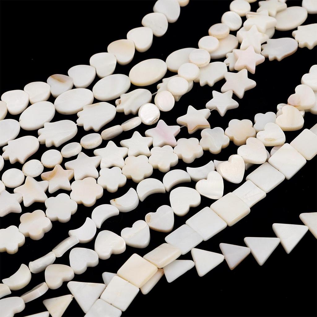22-115Pcs Natural Freshwater Shellfish Geometry Beads For DIY Necklace Bracelet Earrings Jewelry Making