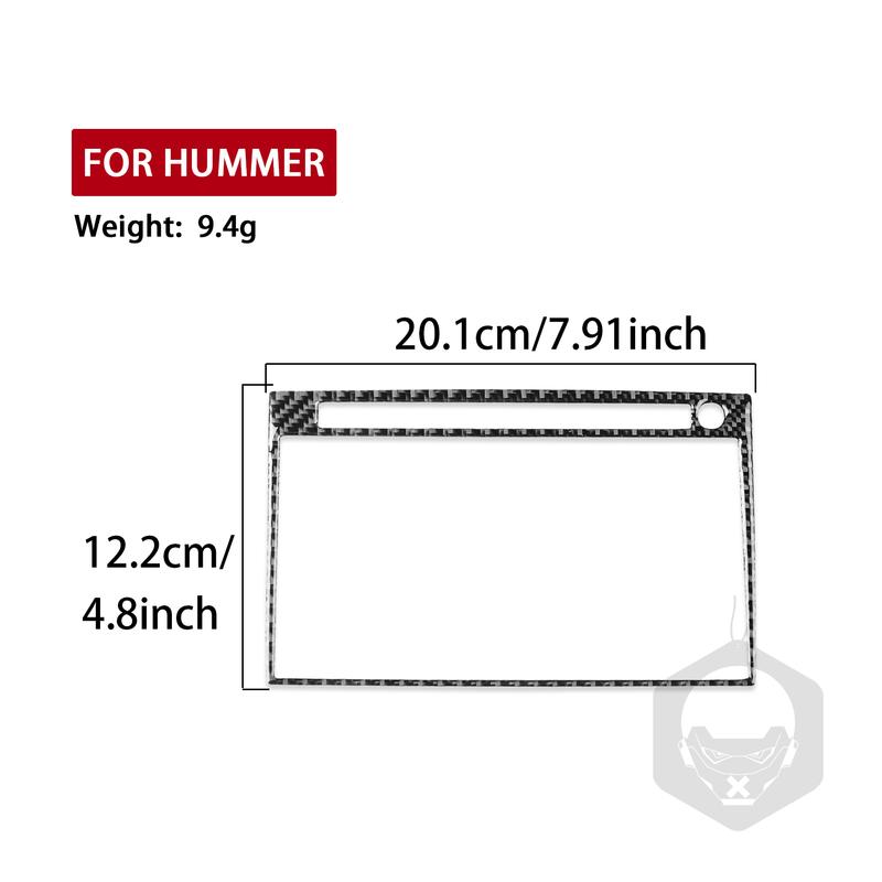 For Hummer H2 2008 2009 Real Carbon Fiber Stickers Radio Adjustment Control Panel Trim Cover Car Accessories Interior Decorative