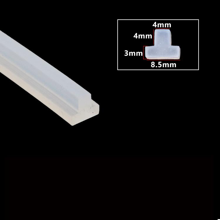 

T Shape Silicone Sealing Strip Rubber Weatherstrip T-type Ditch Cover Decorative Kitchen Slit Strip Waterproof Heat Resistant 1 Meter