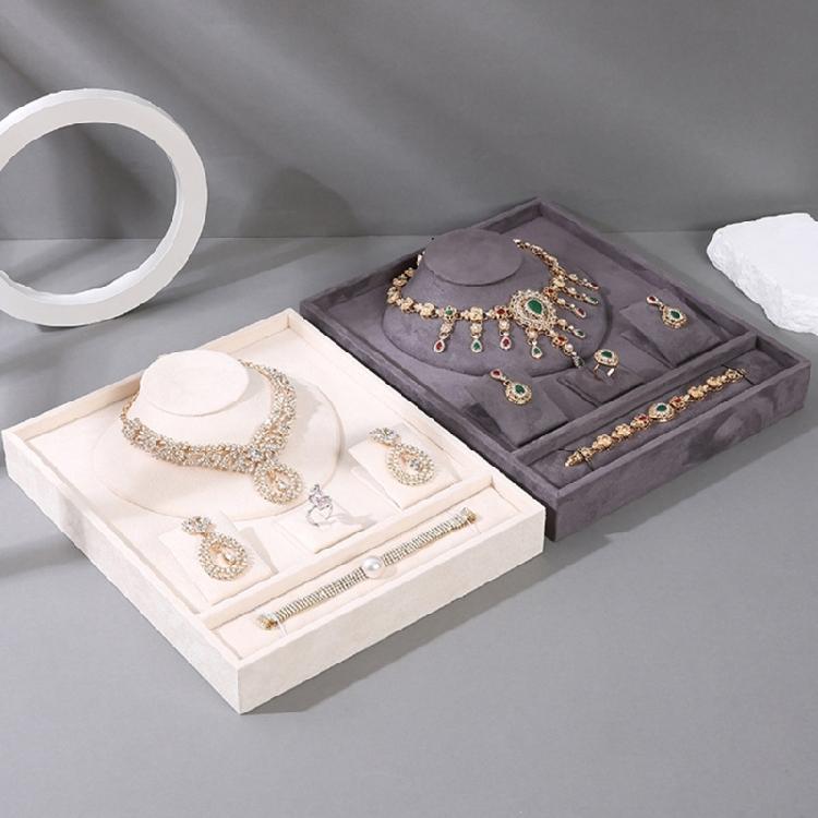Velvets Jewelry Storage Tray for Drawer Organization Portable Rings Organizer Multifunctional Necklace Bracelets Case
