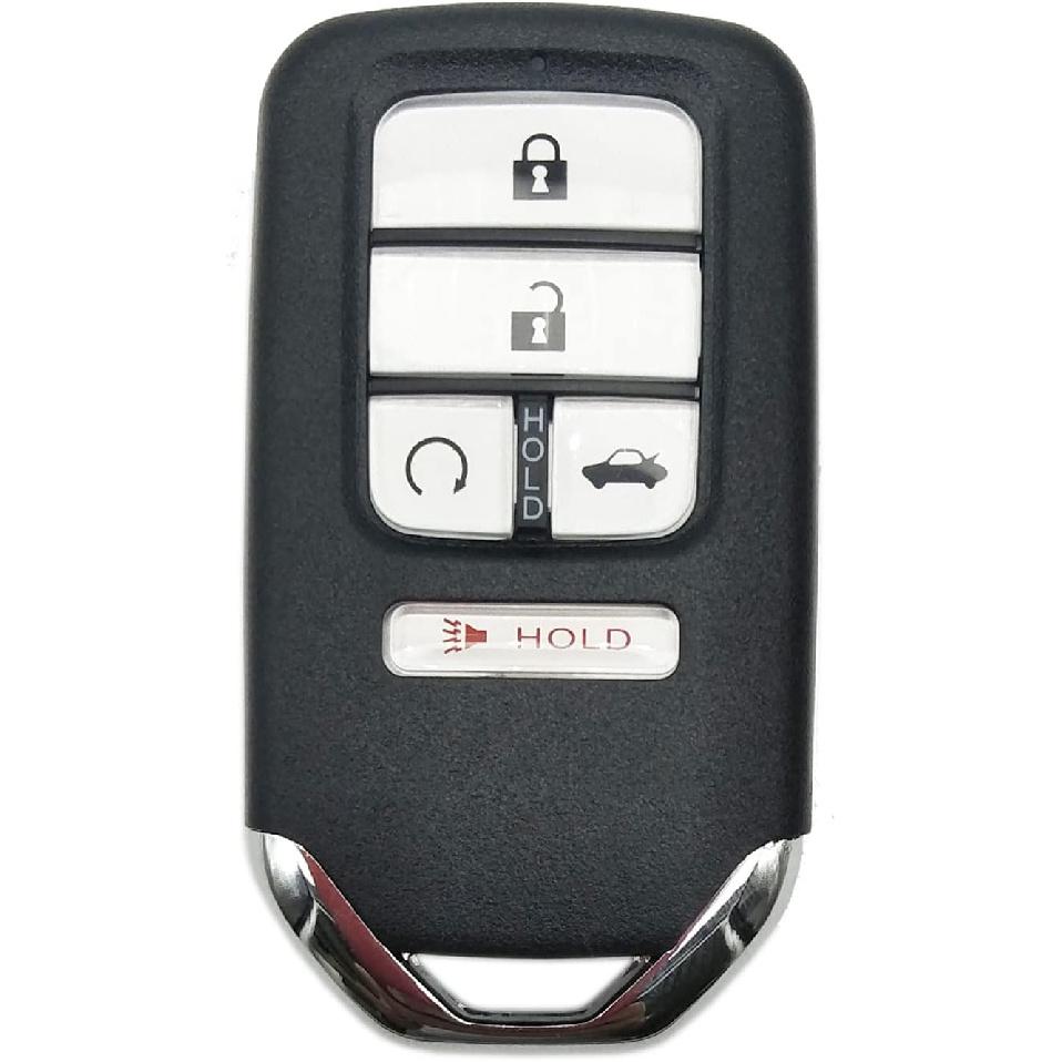 

5 Buttons Smart Replacement Key Fob Cover Case fit for 2015 2016 2017 2018 2019 Honda Accord Civic CR-V CRV Pilot EX-L Touring Keyless Entry Key Fob