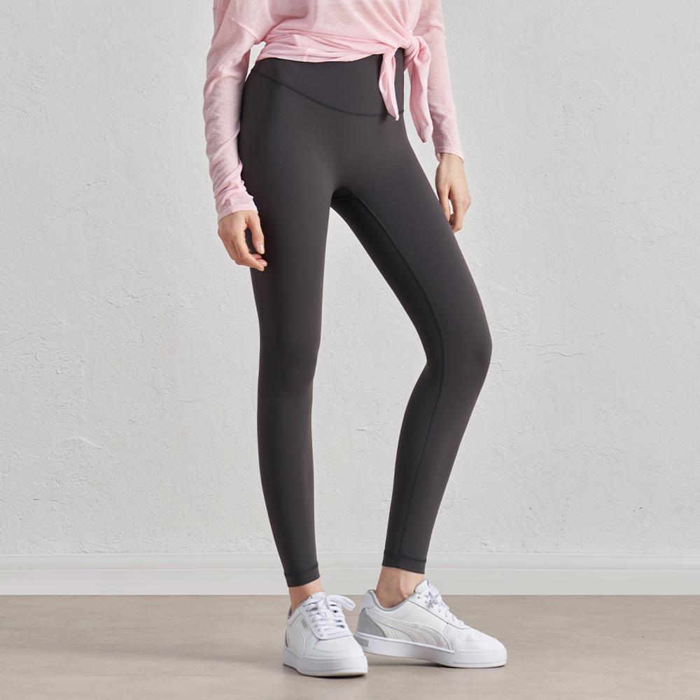 

Трансграничные бесшовные брюки для йоги с высокой талией из лайкры с эффектом «нюдовой кожи» для женщин S