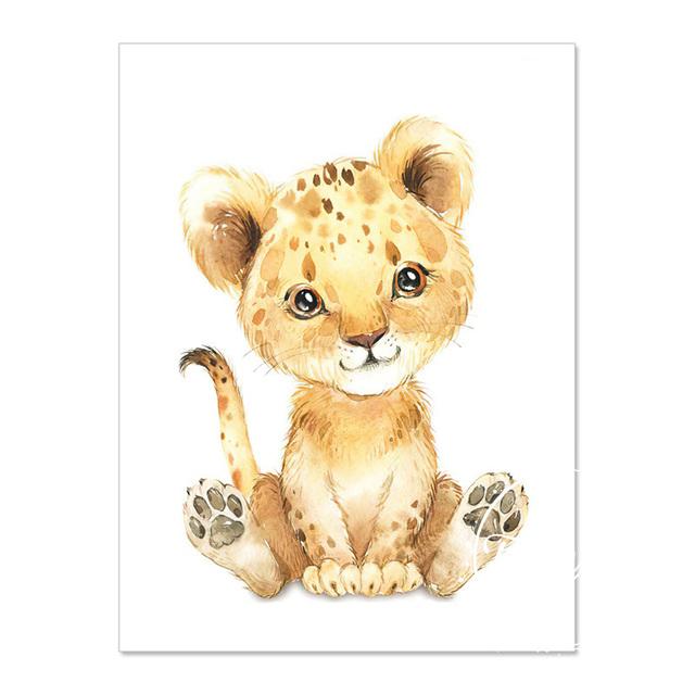 Zwierząt arkusze dekoracyjne obraz ścienny plakat artystyczny płótna dziecięce obrazy pokojowe do przedszkola dekoracyjne wydruki plakaty ścienne bez ramki