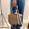 Summer New Lace Straw Handbag Female Large Capcacity Rattan Beach Bag Travel Bag Handmade Bucket Bag Tote MIT