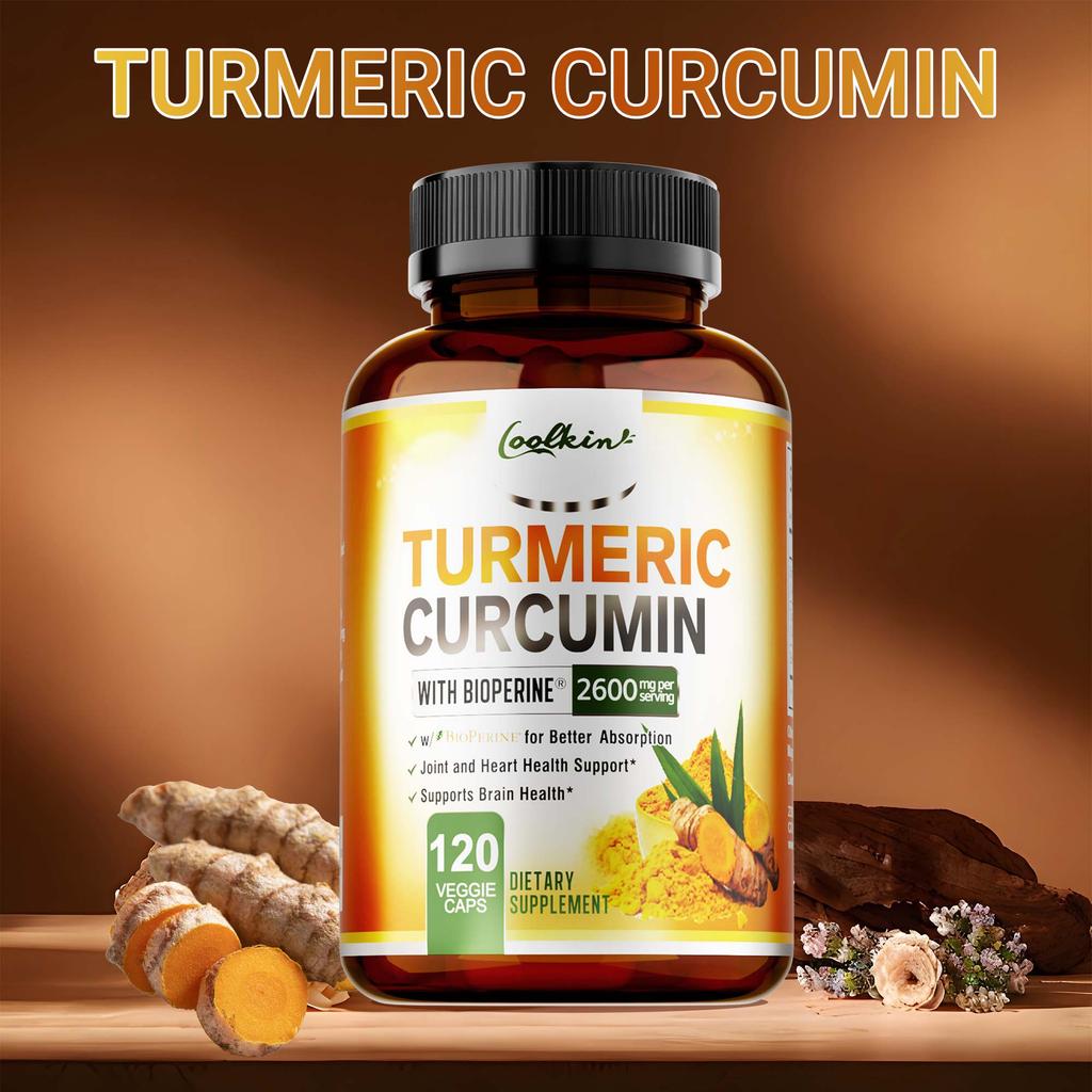 Kurkuma Curcumin 2600mg - Gelenkgesundheit, Linderung von Gelenkschmerzen und Entzündungen