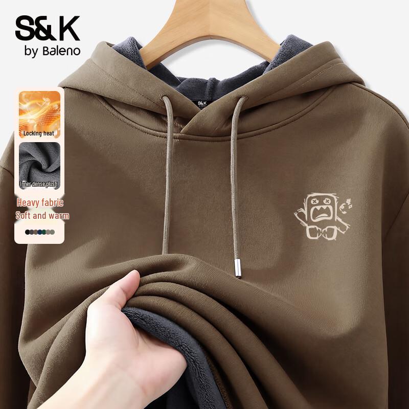 Мужская зимняя толстовка с капюшоном Baleno 420 г, очень тяжелая и плюшевая M