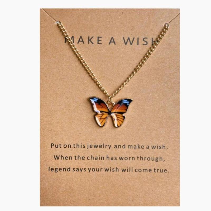 Women Butterfly Necklace Korea Style New Butterfly Pendant Necklace Gift for Girl Cute Lovely Neck Fashion Jewelry Gift for Girl