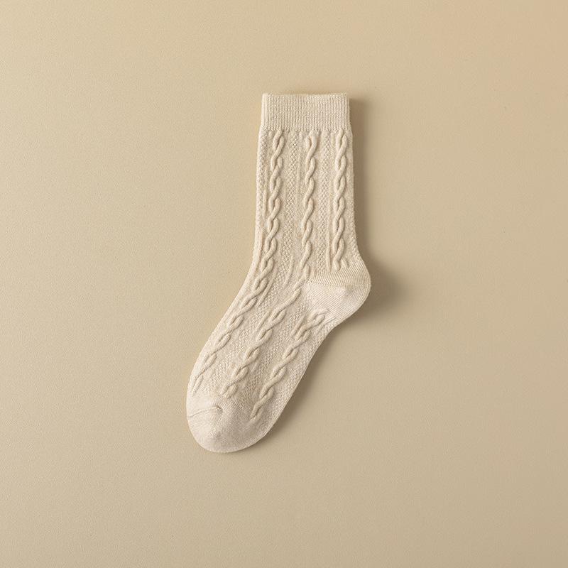 

Женские осенне-зимние утолщенные теплые носки-трубы из хлопка с косами без швов 1 pair