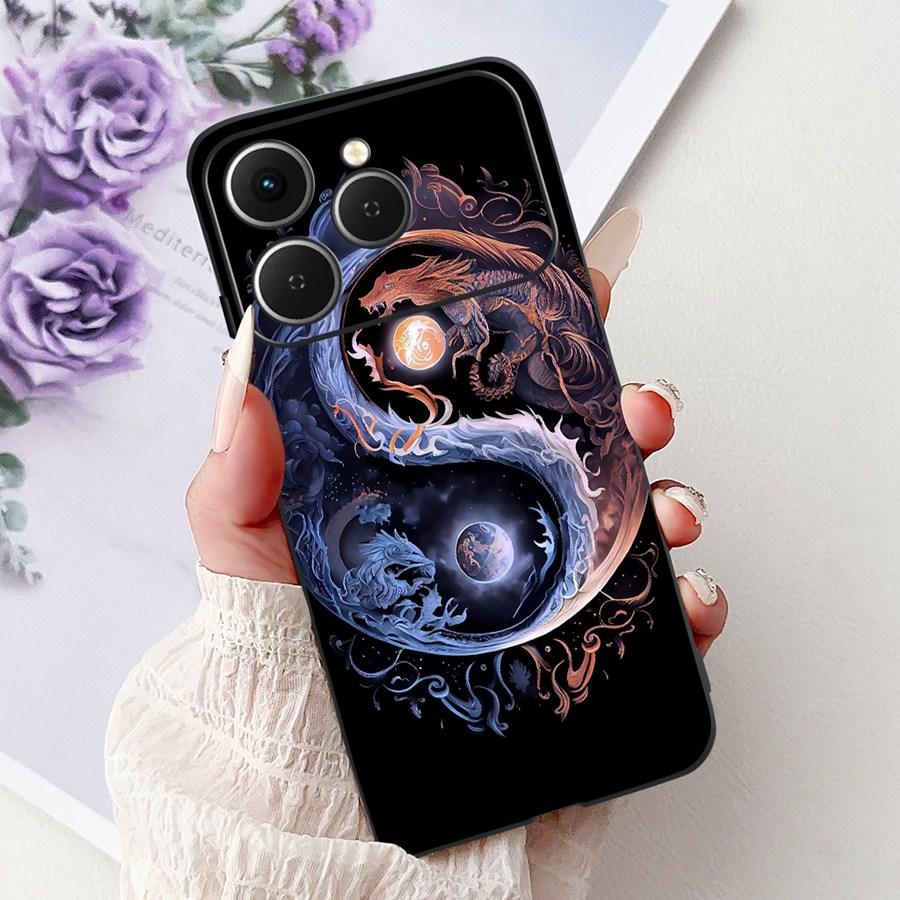 For Tecno Spark 40 Spark40 C Phone Case TPU Shell Luxury  Painted Soft Silicone Coque For Tecno Spark40C Spark 40C Back Cover