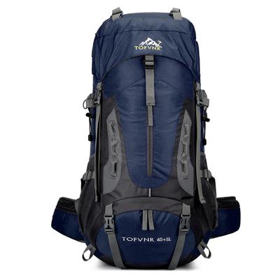 [Kayiyasu] 65L Backpack, Large Capacity, Hiking Backpack, Outdoor Bag, Travel, Emergency Backpack, Multifunctional, Lightweight, Emergency Bag (Navy)