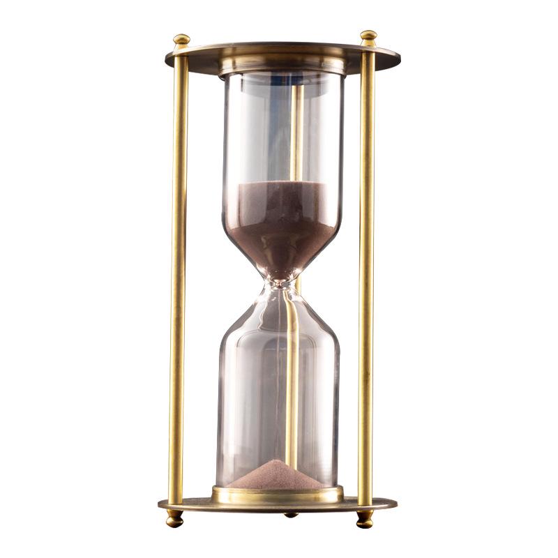 Luxury Metal Hourglass Ornament for Office or Home Decor - Modern Handcrafted Display Piece