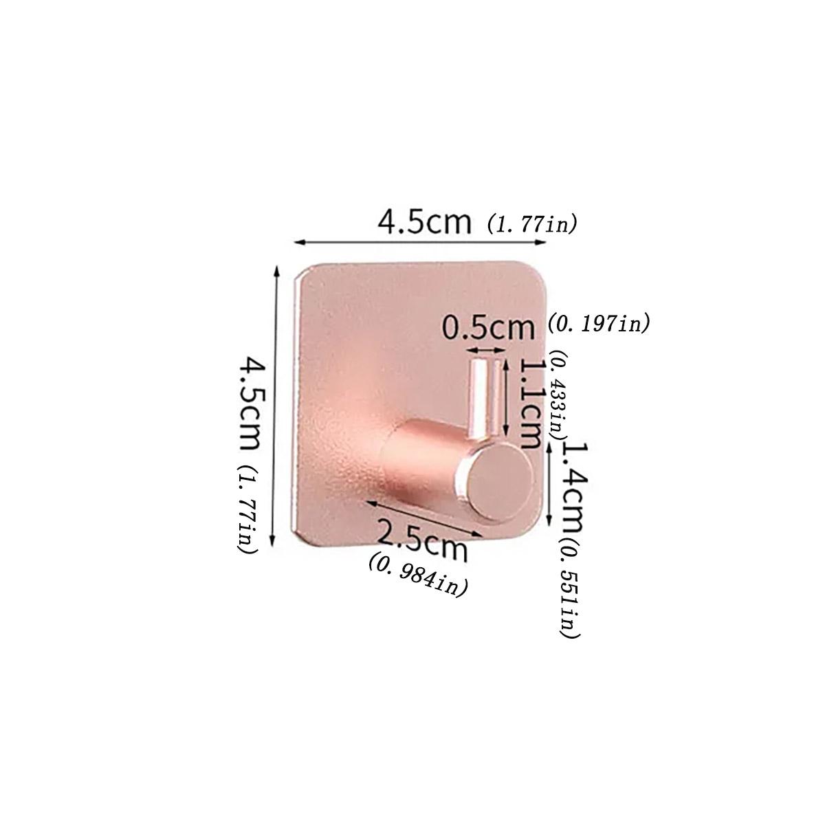 

1 шт. Самоклеящиеся настенные крючки Крючок для халата в ванной Настенная вешалка для одежды, шляп, пальто, сумок Металлическая кухонная полка Аксессуары для ванной розового золота