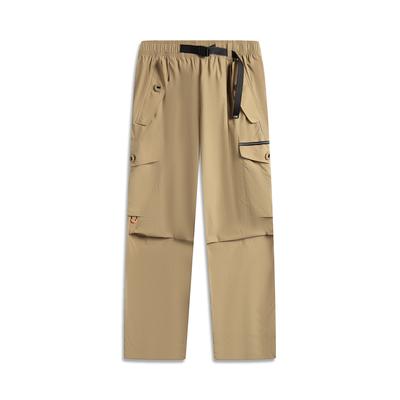 Simple Solid Color Straight Leg Comfortable Versatile Casual Pants Men Bottoms Brown Khaki AKXV151-5