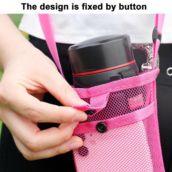Taška na láhev na vodu s popruhem Síťovaný držák láhve Crossbody Sling Bag Nastavitelný nosič láhve na vodu pro chůzi Sport Turistika Kempování