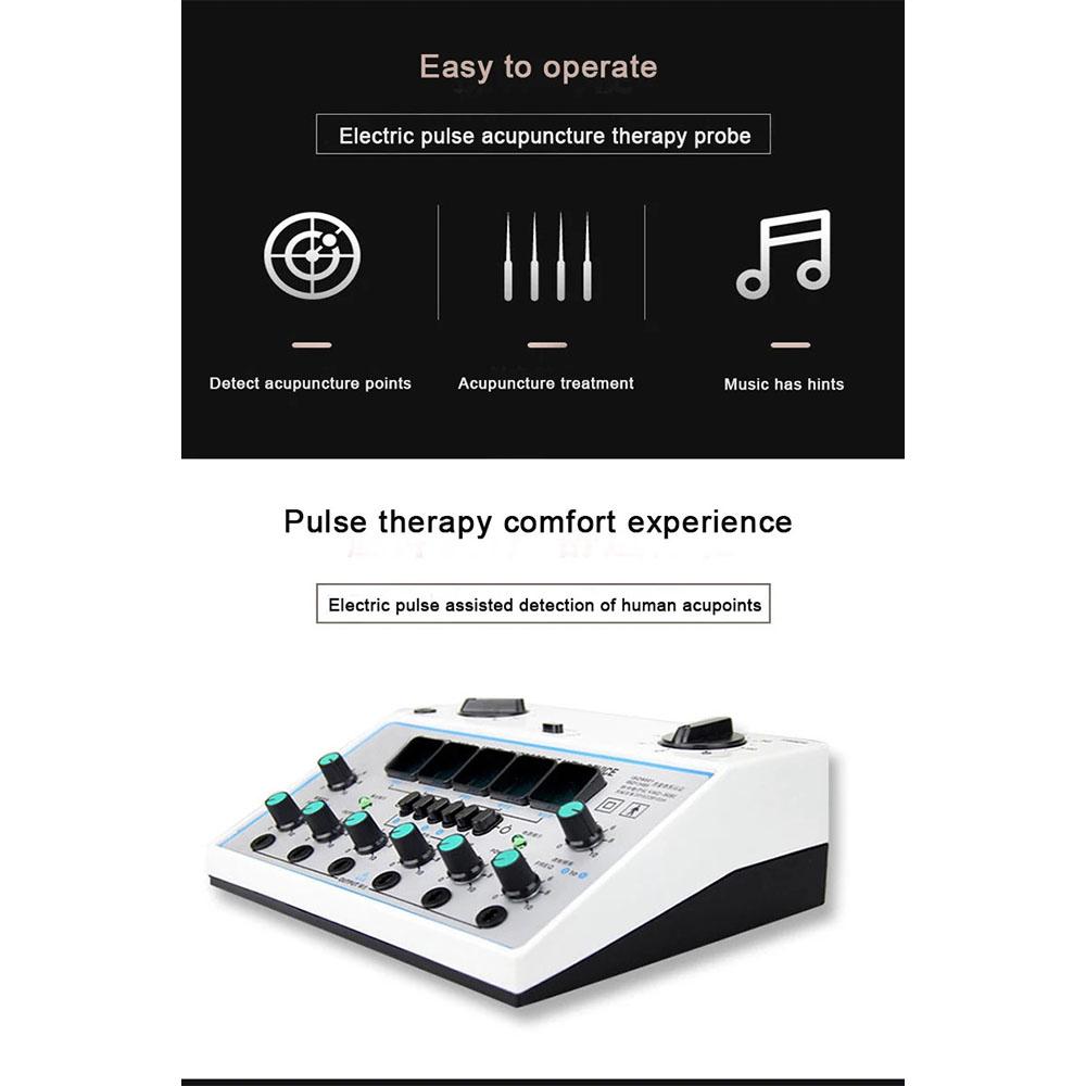 TENS EMS Muscle Stimulator 6 Channel Output Patch Pulse Massager Electronic Acupuncture and Relaxation Device