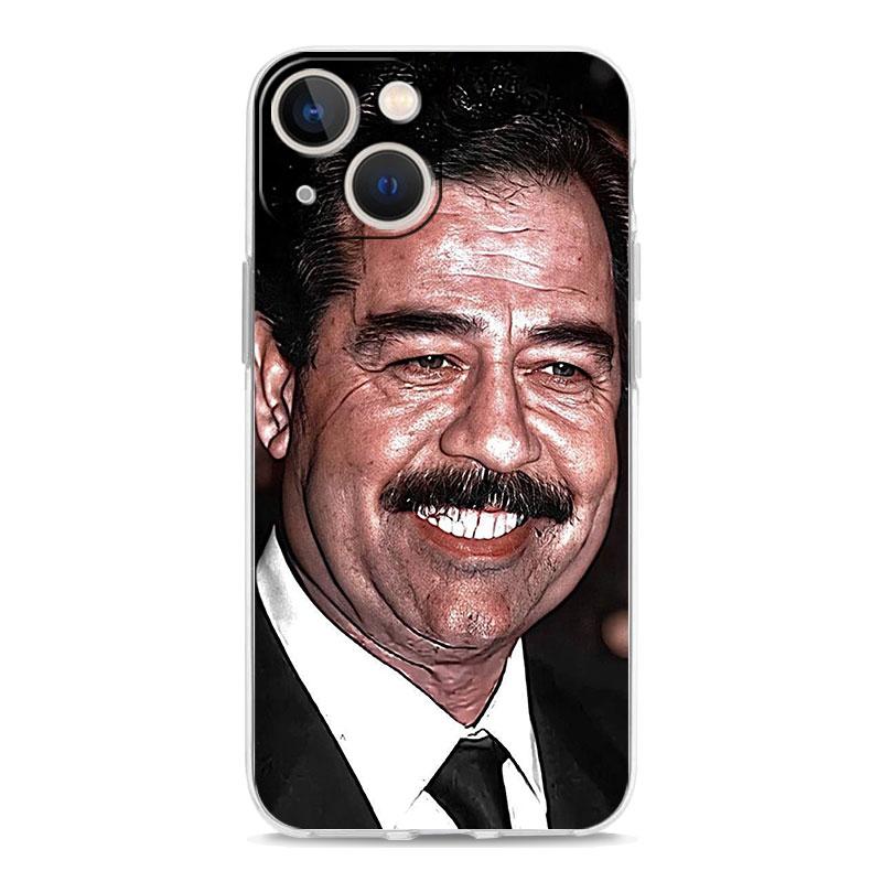 Saddam Hussein Iraq Flag Phone Case For iPhone 15 16 14 13 12 11 Pro Max XS X XR SE 7 8 Plus Clear Silicone Lens Protect Cover